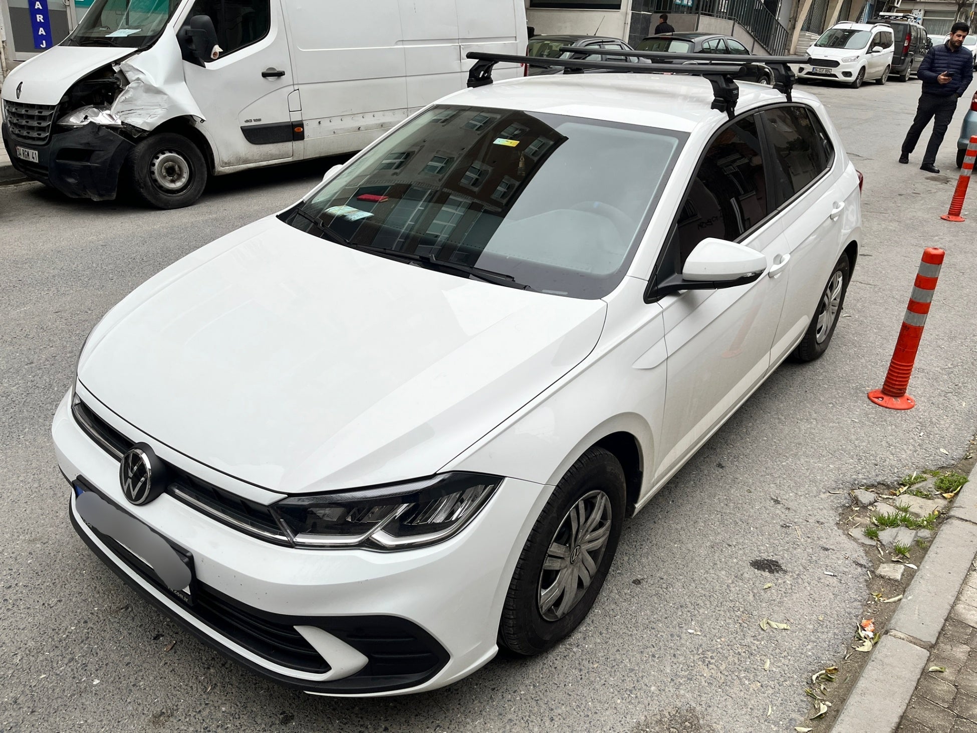 For Volkswagen Polo 5D 2014-2018 Roof Rack Cross Bar Metal Bracket Normal Roof Alu Silver For Volkswagen Polo 5D 2014-2018 Roof Rack Cross Bar Metal Bracket Normal Roof Alu Silver